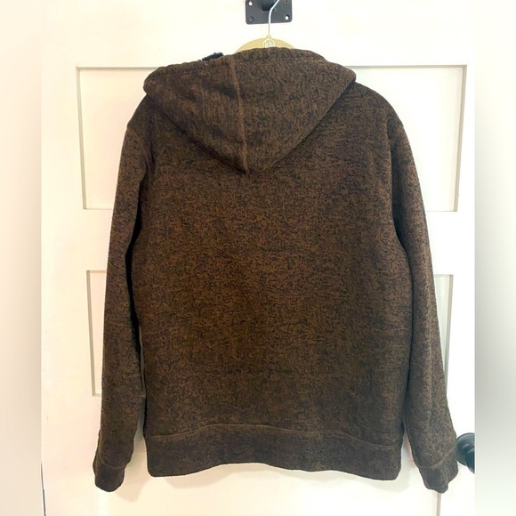 Weatherproof Vintage Heathered Brown Fleece Line Thick Hoodie size M - Picture 2 of 5